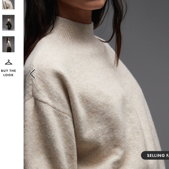 & OTHER STORIES Cream Mock Neck Sweater Size XS - Picture 3 of 9